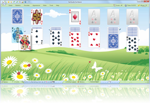 SolSuite Solitaire Springtime Skin screenshot - Click here to enlarge