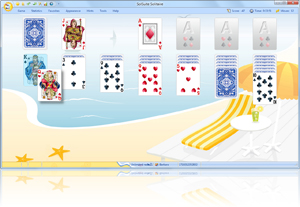 SolSuite Solitaire Summertime Skin screenshot - Click here to enlarge
